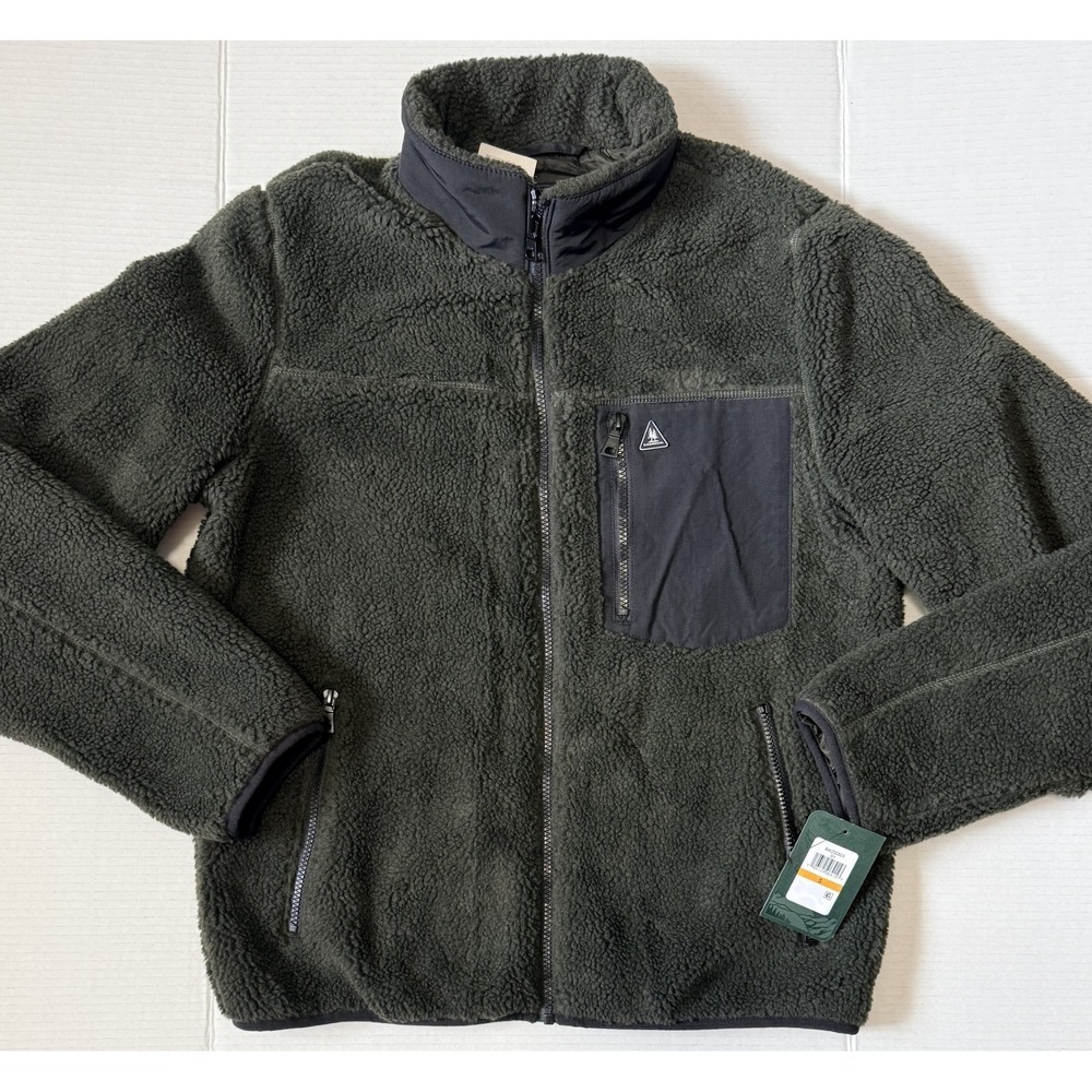 GH BASS & CO -Men's Green Sherpa Classic Lined Jacket - Small - NWT NEW
